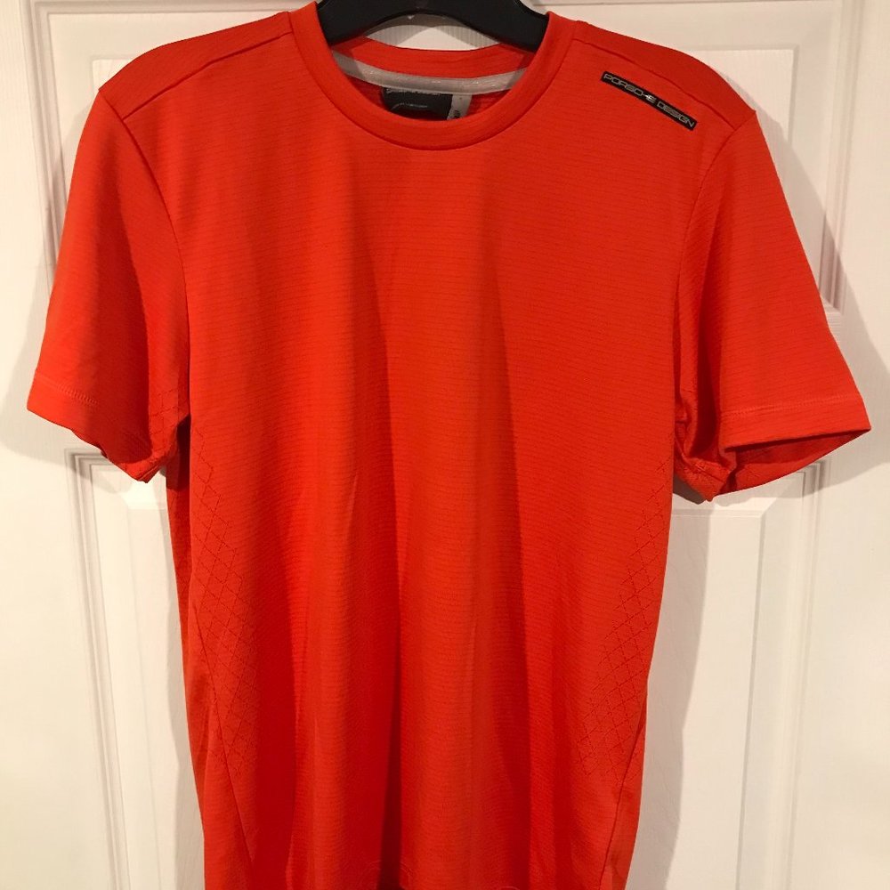 Adidas Men's Porsche RUN BS Red Tee shirt Size Small W43678